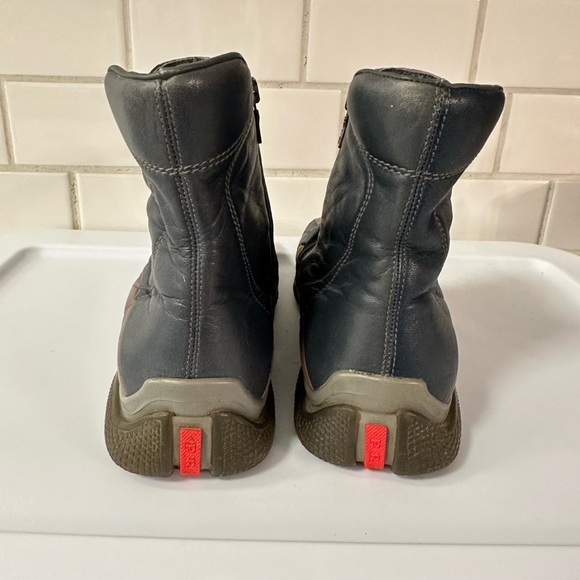 PRADA Vintage 90’s colorblock leather side zip luxury men ankle boot 7 (us8) - Picture 7 of 13